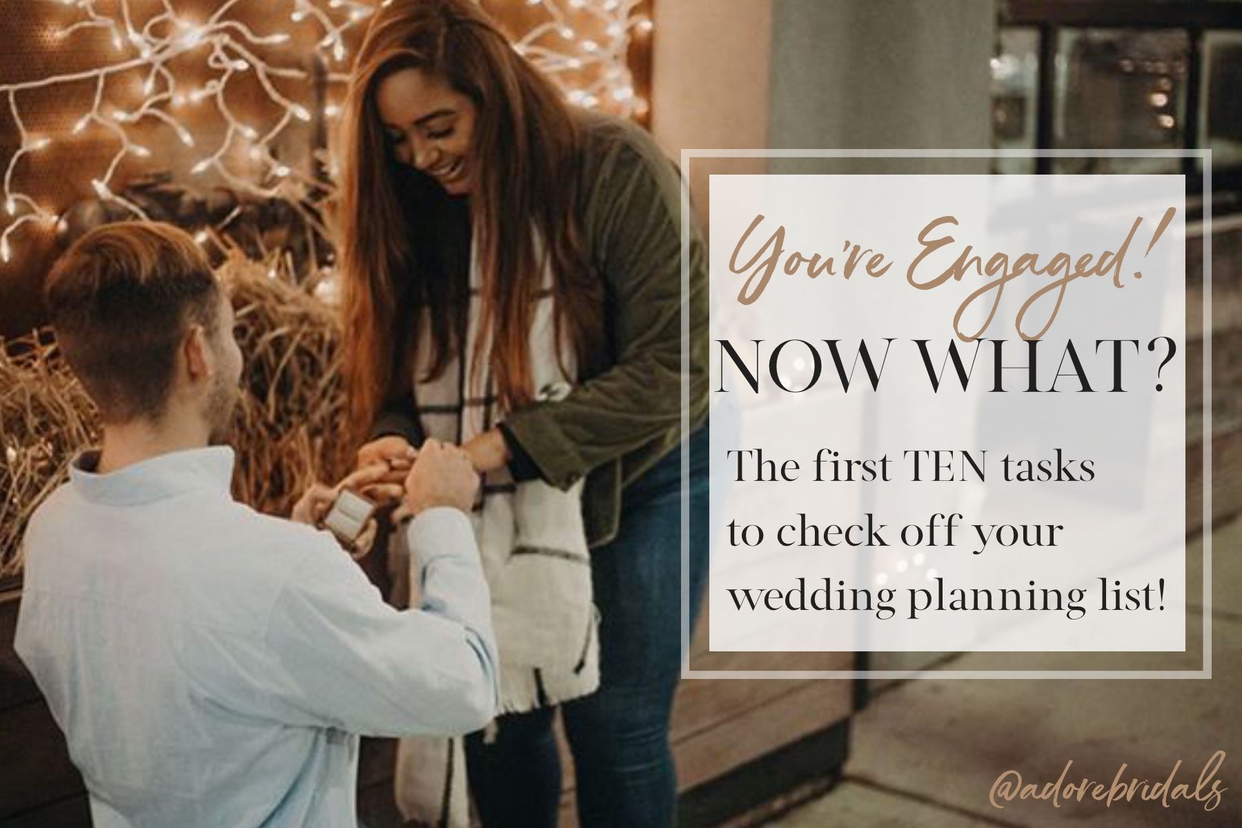 You&#39;re engaged, now what? The first 10 wedding planning tasks to check off your list!. Desktop Image